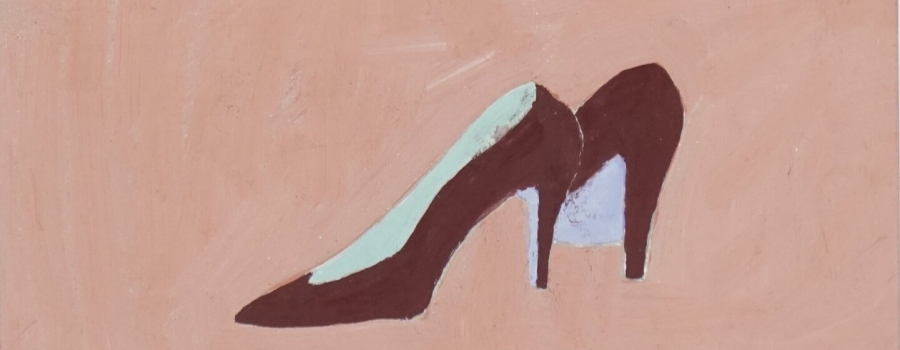 Anette Abrahamsson - Sko. Gouache p� papir