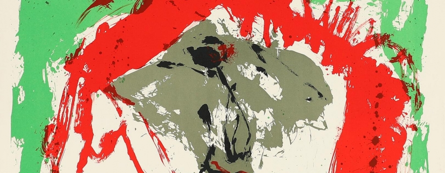 Asger Jorn - Litografi i 4 farver, 1956. S�rtryk i 5 eksemplarer