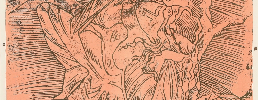 Axel Salto - Sovende Hermafrodit, Stentryk 1949. Motiv fra Pompeji