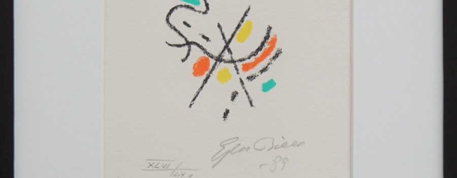Ejler Bille - Litografi i 4 farver, 1989