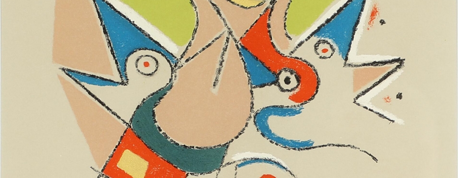 Ejler Bille - Fuglemotiv. Litografi 62/150, 1975