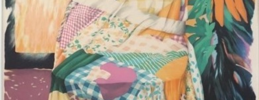 Poul Janus Ipsen - The bound quilt, 1982 - Stort farvelitografi